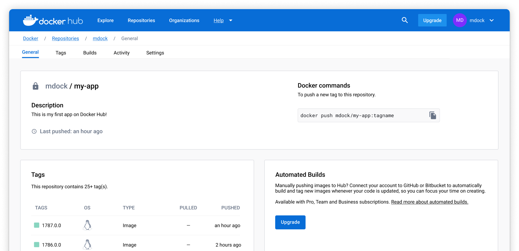 docker-get-started-hub Docker Hub